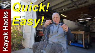 Cast Net Repair Hack  How to Fix a Cast Net Hole at the Lead Line [upl. by Nabala689]