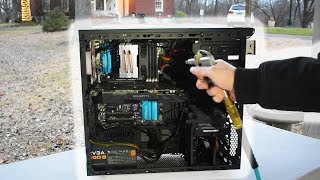 How to Clean Dust Out of Gaming PC with an Air Compressor [upl. by Gnivre703]