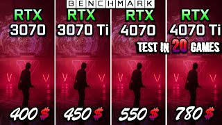 RTX 3070 vs RTX 3070 ti vs RTX 4070 vs RTX 4070 Ti  Test in 20 Games  1440p [upl. by Krenek]