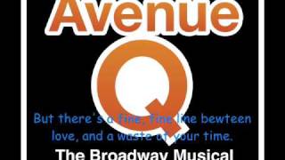 Avenue Q  Theres a Fine Fine Line Lyrics [upl. by Olen318]