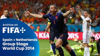 Full Match Spain vs Netherlands 2014 FIFA World Cup [upl. by Yerffe]