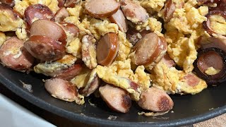 Kransky with Eggs Any time of the day meal Simple and delicious 😋 [upl. by Yc704]