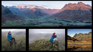 The Langdale Pikes in the Lake District  Loft Crag Pike of Stickle Harrison Stickle Pavey Ark [upl. by Byram]