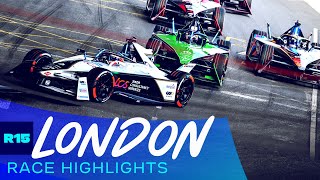 CHAOS in London as NEW Champion crowned  2023 Hankook London EPrix  Race Highlights [upl. by Kjersti]