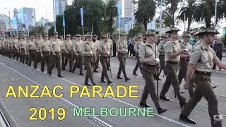 Anzac Day Parade 2019 Melbourne City Australia [upl. by Howland]