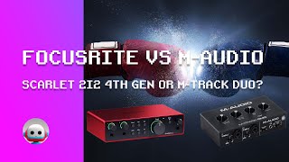 Best Audio interface Focusrite Scarlet 2i2 vs MAudio MTrack Duo [upl. by Levi]