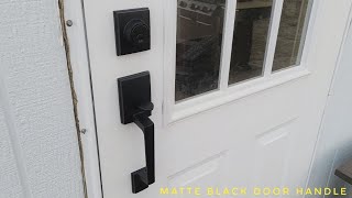 Modern Farmhouse Matte Black Front Door Handle With Deadbolt  A MUST Upgrade For Your HOME [upl. by Soigroeg]