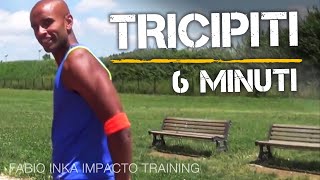 TRICIPITI A CASA IN 6 MINUTI  ALLENAMENTO CORPO LIBERO [upl. by Dania354]