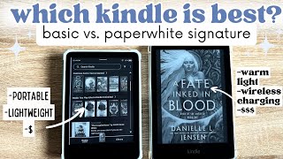 KINDLE PAPERWHITE SIGNATURE EDITION vs KINDLE BASIC  REVIEWCOMPARISON  redecorating my kindles [upl. by Pasco]