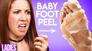 WE TESTED A CRAZY FOOT PEEL MASK [upl. by Annek]