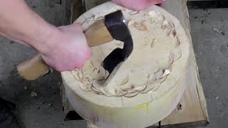 Making A Bowl Using a Restored Rusty Adze Axe [upl. by Anomas]