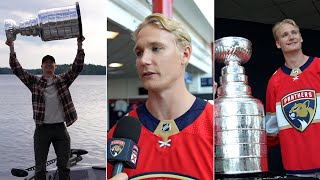 Fiske och Helikopter när Forsling firade med Stanley Cup 🎣 🏆 🚁 🇸🇪 Forslings Day with the Cup [upl. by Ebag]