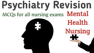 Psychiatry revision MCQ for all nursing exams mental health nursing [upl. by Eiramadnil]