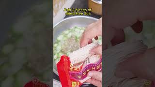 Luffa Mee Sua Soup soup recipe patola meesuasmr food foryou viral pork cooking Chinesefood [upl. by Kurth]