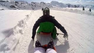 The Toboggan Run at Val Thorens With Music [upl. by Akinas957]