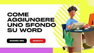 Come inserire sfondi e filigrana dei documenti di testo Word [upl. by Asirrom]