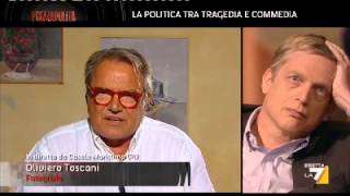 Piazzapulita  OLIVIERO TOSCANI E LACIDO SOLFORICO [upl. by Dragon]