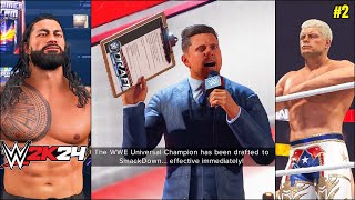 WWE 2K24 My Rise  Smackdowns GM Miz Drafts The Undisputed Champion 2 [upl. by Hartzell]