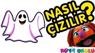 Hayalet Nasıl Çizilir  Sevimli Hayalet  👻  Çocuklar İçin Resim Çizme  RÜYA OKULU [upl. by Nauqet155]