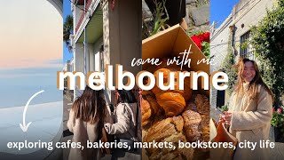 3 days in Melbourne ✈️ where to eat cafes bakeries markets city at night girls trip vlog [upl. by Natye]