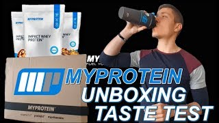 MYPROTEIN UNBOXING AND TASTE TEST  Impact Whey Creatine Flavour drops  NEW flavours [upl. by Clarance]