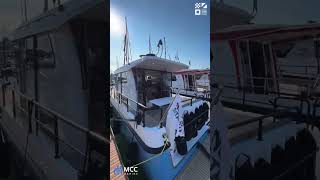 The NEW Nord Star 33 Outboard Walkthrough at Southampton Boat Show [upl. by Llenej]