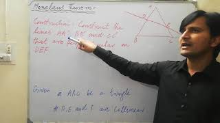 Affine and Euclidean Geometry lecture  9Menelaus Theorem [upl. by Nyrroc617]