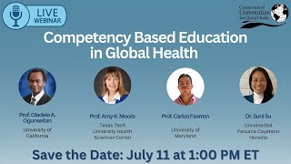 Competency Based Education in Global Health Webinar [upl. by Caleb]