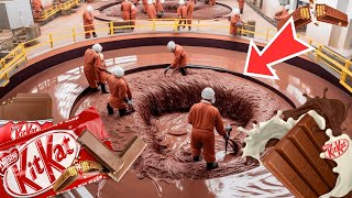 How KITKAT Chocolate is Made  7 MILLION KITKAT Chocolates EACH Day🍫🏭 [upl. by Ydarg]