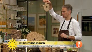 Knäckebrödets dag – quotDet viktiga är att det är råg i knäckebrödquot  Nyhetsmorgon TV4 [upl. by Darlene]