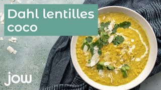 Recette de dahl lentilles gingembre coco [upl. by Proudlove986]