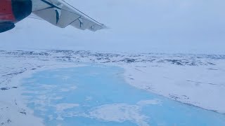 Landing in Iqaluit Canadian North ATR 42300 [upl. by Twedy]