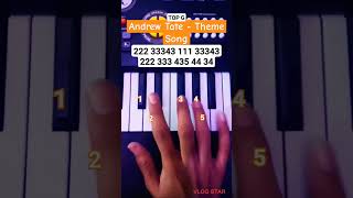 Andrew Tate Theme Song Easy Piano Tutorial viral shorts [upl. by Taddeusz]