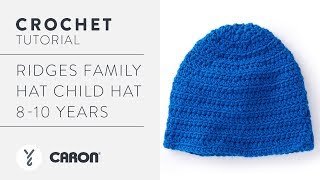 Crochet A Child Hat Ridges Family Hat [upl. by Cozza510]