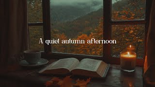 Romanticizing reading with your autumn books while its raining outside studyreadwrite playlist [upl. by Kerri]