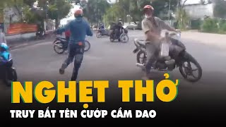 Nghẹt thở cảnh truy đuổi cướp cầm dao trên đường phố ở quận Bình Tân TPHCM [upl. by Rhys]