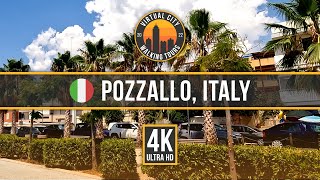 🇮🇹 POZZALLO ITALY SICILY – Virtual Seaside Walking Tour 2022 4K Walk [upl. by Anirbas706]