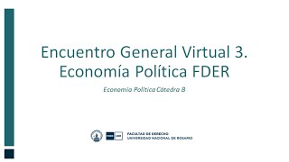 Encuentro Virtual General Unidad 3 Economía Política FDER [upl. by Eadmund]