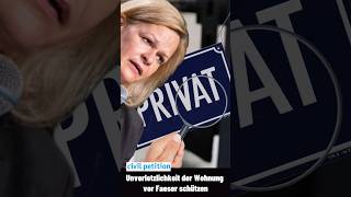 Unverletzlichkeit der Wohnung vor Faeser schützen faesermussweg faeser [upl. by Adok]