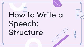 English Language How to Write a Speech Structure [upl. by Anaerb]