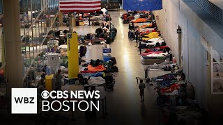 Migrant families now banned from sleeping overnight at Bostons Logan Airport [upl. by Yerffej]