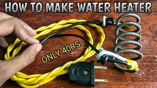 How To Make Water Heater At Home Useing Heater Coil In Simpl Way And Very Uesful [upl. by Hsakaa]