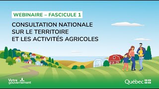 Consultation nationale sur le territoire et les activités agricoles – Webinaire 1 [upl. by Dopp]