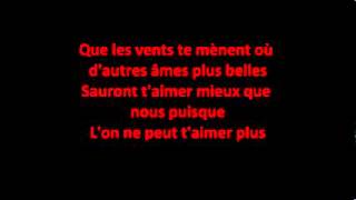 Puisque tu pars Jean Jacques Goldman paroles lyrics YouTube Low [upl. by Bertolde171]