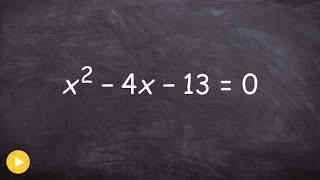 Solving a quadratic by completing the square [upl. by Noned]