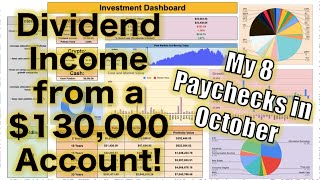 How Much My Dividend Portfolio Paid Me in October 130000 Account [upl. by Arraek]