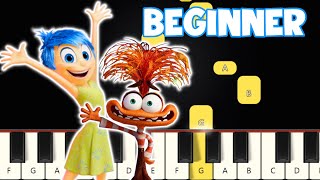 Inside Out  Theme Song  Beginner Piano Tutorial  Easy Piano [upl. by Verada26]