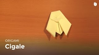 Origami  Cigale en papier facile [upl. by Ahsitul]