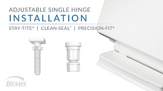 Installation  Belmont™ Adjustable Single Hinge Toilet Seat with Clean•Seal™ Stays Tight [upl. by Clemmie]