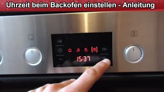 Bosch Backofen Uhr einstellen  Backofen  Herd Uhrzeit einstellen Anleitung  Uhr stellen  ändern [upl. by Raf]